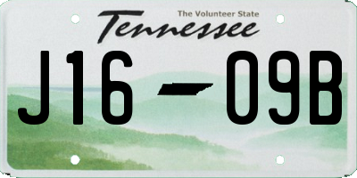 TN license plate J1609B