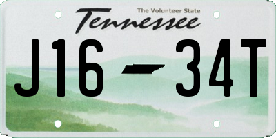 TN license plate J1634T