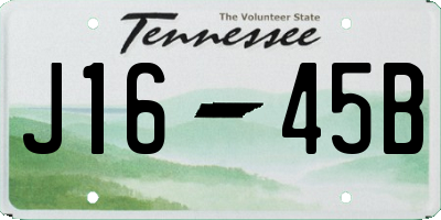 TN license plate J1645B