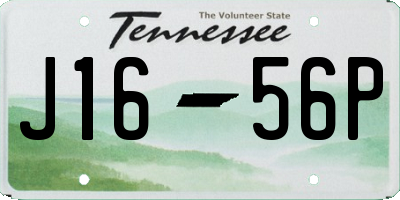 TN license plate J1656P