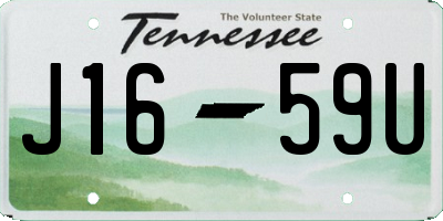 TN license plate J1659U