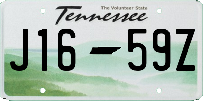 TN license plate J1659Z