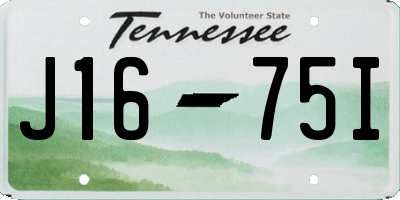 TN license plate J1675I