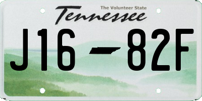 TN license plate J1682F