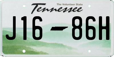 TN license plate J1686H