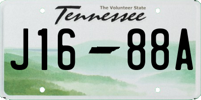 TN license plate J1688A