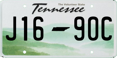 TN license plate J1690C