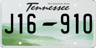 TN license plate J1691O