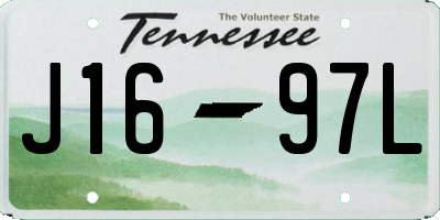 TN license plate J1697L