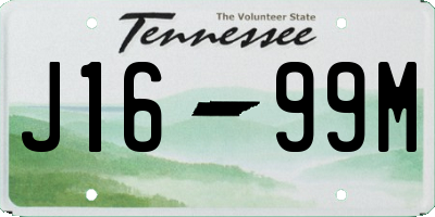 TN license plate J1699M