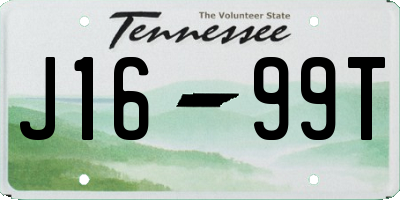 TN license plate J1699T