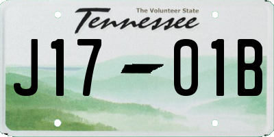 TN license plate J1701B