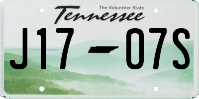 TN license plate J1707S
