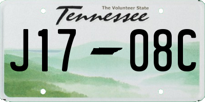 TN license plate J1708C