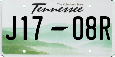 TN license plate J1708R
