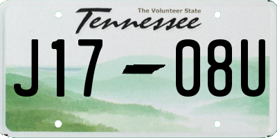 TN license plate J1708U