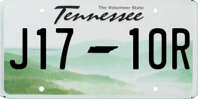 TN license plate J1710R