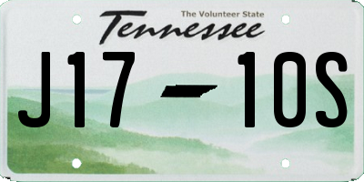 TN license plate J1710S