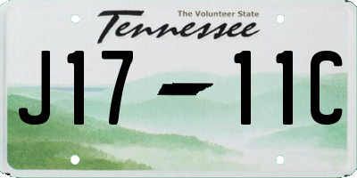 TN license plate J1711C