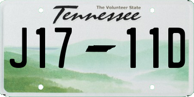 TN license plate J1711D