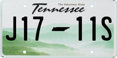 TN license plate J1711S