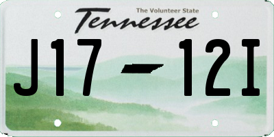 TN license plate J1712I