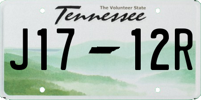 TN license plate J1712R