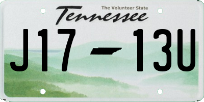 TN license plate J1713U