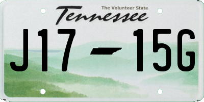TN license plate J1715G