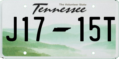 TN license plate J1715T