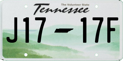TN license plate J1717F