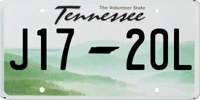TN license plate J1720L