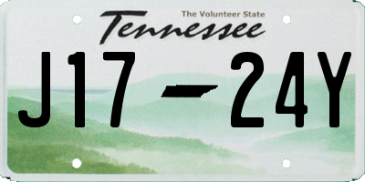 TN license plate J1724Y