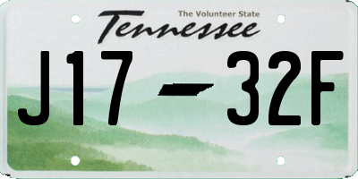 TN license plate J1732F