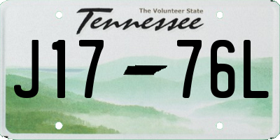 TN license plate J1776L
