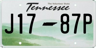TN license plate J1787P