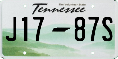 TN license plate J1787S
