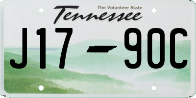 TN license plate J1790C