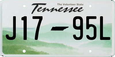 TN license plate J1795L