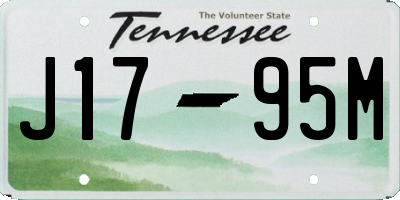 TN license plate J1795M