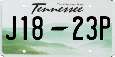 TN license plate J1823P