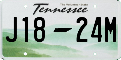 TN license plate J1824M