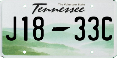 TN license plate J1833C