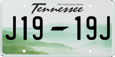 TN license plate J1919J