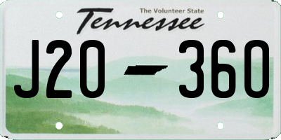 TN license plate J2036O
