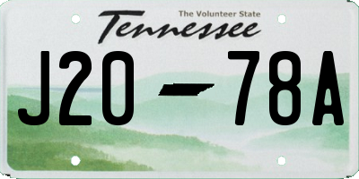 TN license plate J2078A