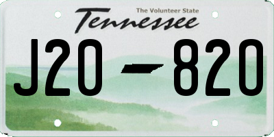 TN license plate J2082O