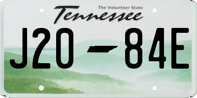 TN license plate J2084E