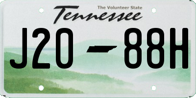 TN license plate J2088H