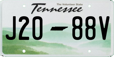 TN license plate J2088V
